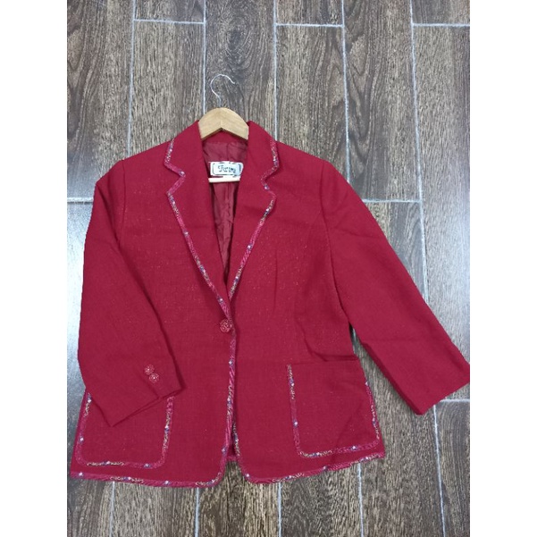 Blazer Hàn màu đỏ đô vintage size M,L