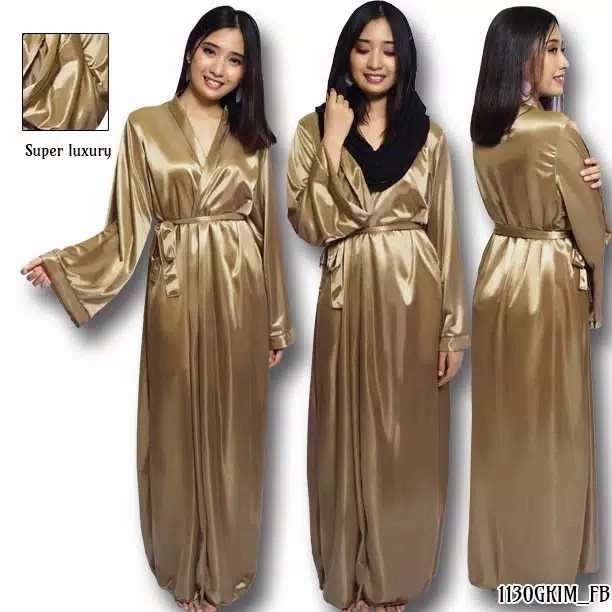 Gam&x ^% Áo choàng ngủ KIMONO OUTER SATIN Long -W?