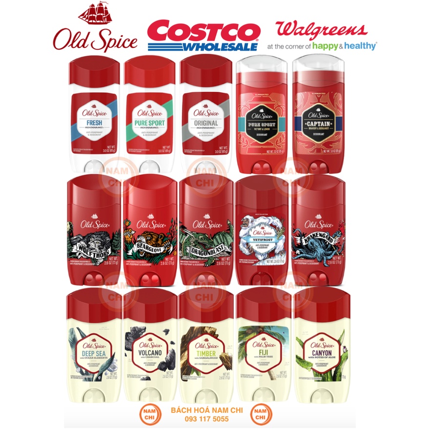 Lăn Sáp Khử Mùi Nam Old Spice HighEndurane Deodorant Hương Nước Hoa Nam Tính Ngăn Mồ Hôi Khô Mát Ngày Dài (Chuẩn USA)
