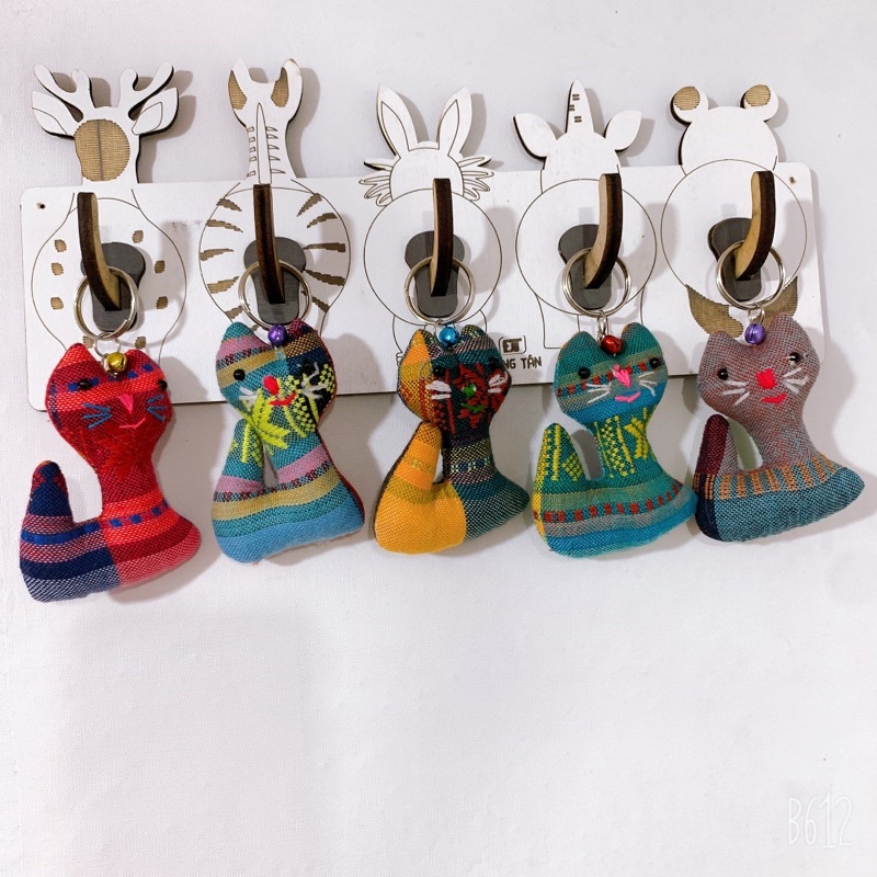 Móc khoá thổ Cẩm con mèo