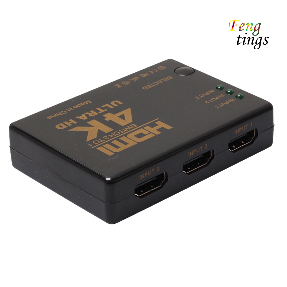 【FT】4x2K 3 In 1 Out HDMI-compatible Switcher Selector 3x1 Splitter Box with Remote Control
