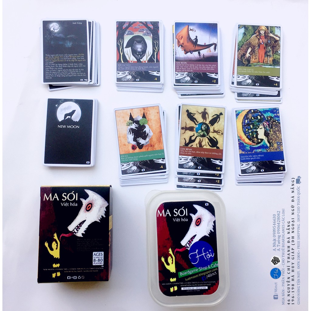Ma Sói việt hóa mở rộng 120 lá Board Game