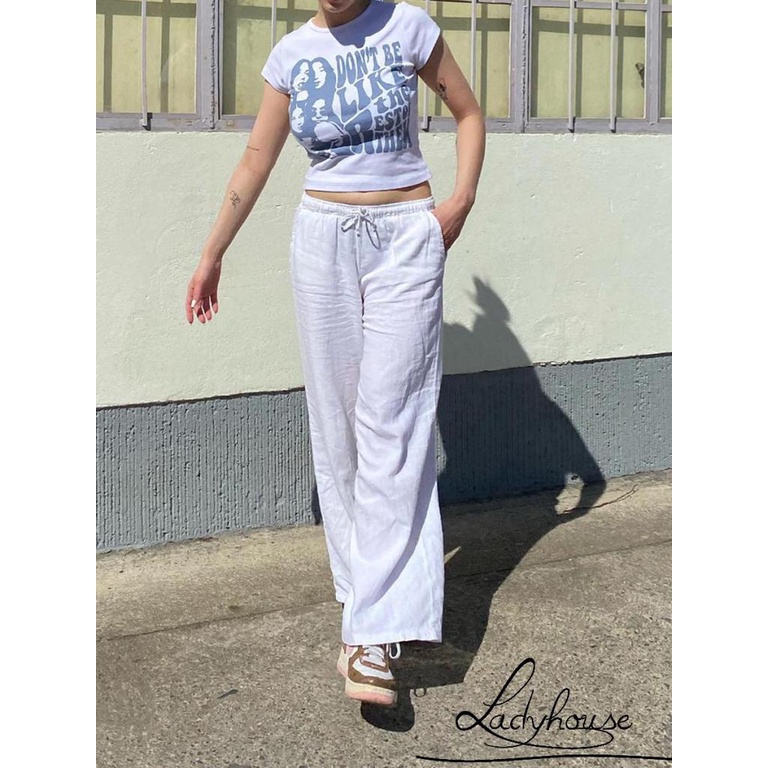 Áo Thun Croptop Tay Ngắn Cổ Tròn In Họa Tiết Hoạt Hình Thời Trang Mùa Hè Cho Nữ