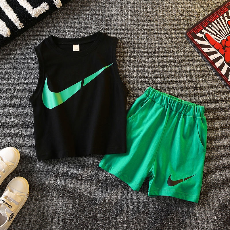 Set Áo Thun Ba Lỗ Và Quần Short Thời Trang Mùa Hè 2022 Phong Cách Hàn Quốc Mới Cho Bé Trai