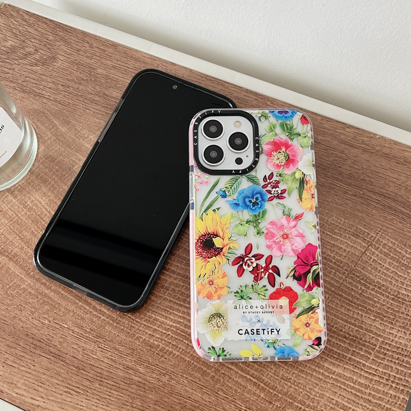 Casetify Ốp Điện Thoại silicone Mềm In Hình alice + olivia Cầu Vồng Cho iphone 15 11 12 13 14 plus pro max