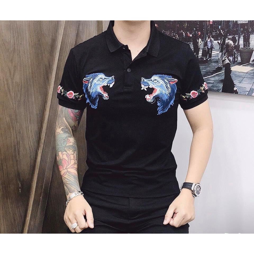Áo thun nam tay ngắn có cổ polo siêu cấp giá rẻ phối họa tiết sang trọng vải đẹp co dãn 4 chiều cao cấp | BigBuy360 - bigbuy360.vn