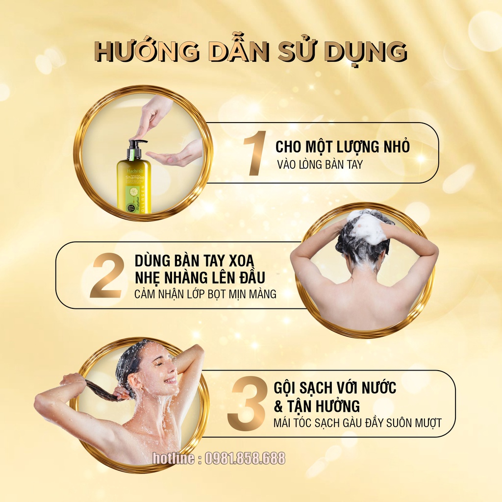 Dầu gội bưởi cho tóc gãy rụng Hachi Regenerating chiết xuất GRAPEFRUIT thiên nhiên lành tính - Hachi Regenerating Shampo