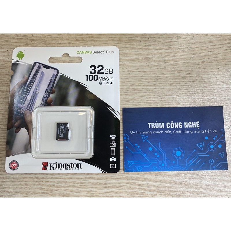 Thẻ nhớ 32GB Kingston microSDHC A1 V10 Canvas Select Plus Class10 tốc độ cao 100MB/s (Không Adapter)