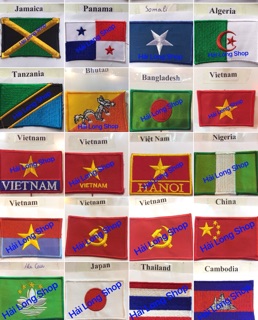 Cờ thêu các nước ( Flags of the World )- size 5cmx7cm