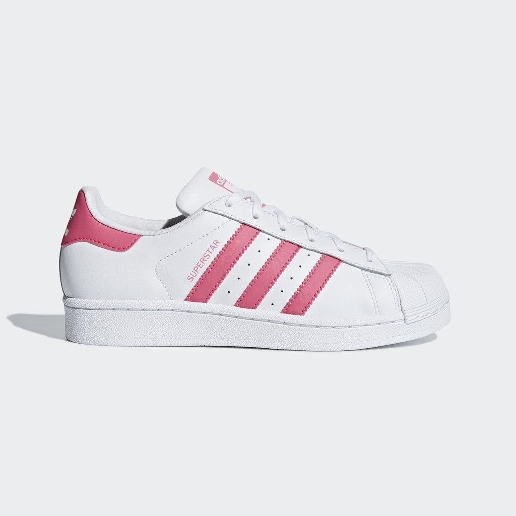 Giày thể thao ADIDAS Originals Kids Superstar Cloud White and Real Pink - CG6608