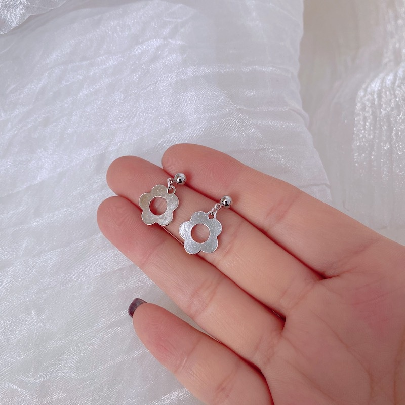 Hoa tai nụ cười Hoa tai nữ thời trang đơn giản cổ điển Hàn Quốc