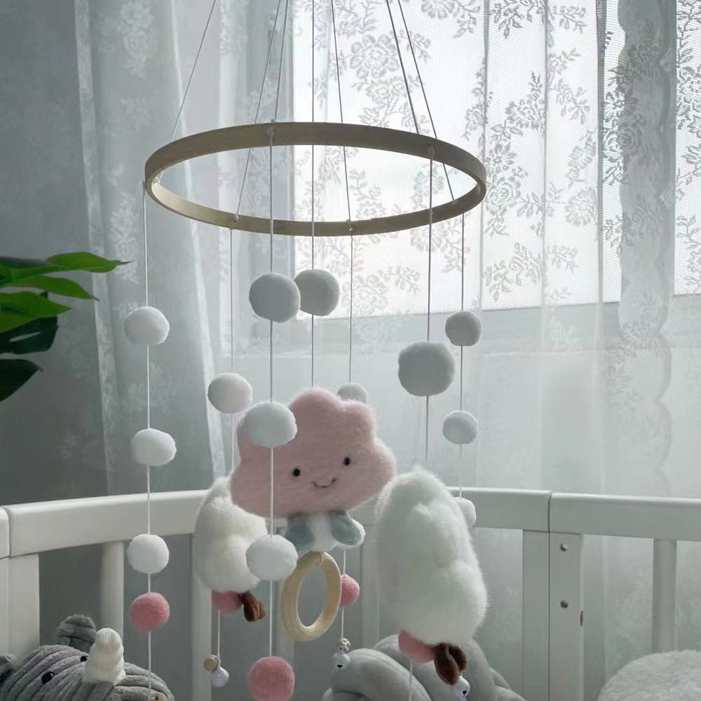 Đồ Chơi Chuông Gió Di Động Treo Giường Cũi Em Bé Phát Nhạc