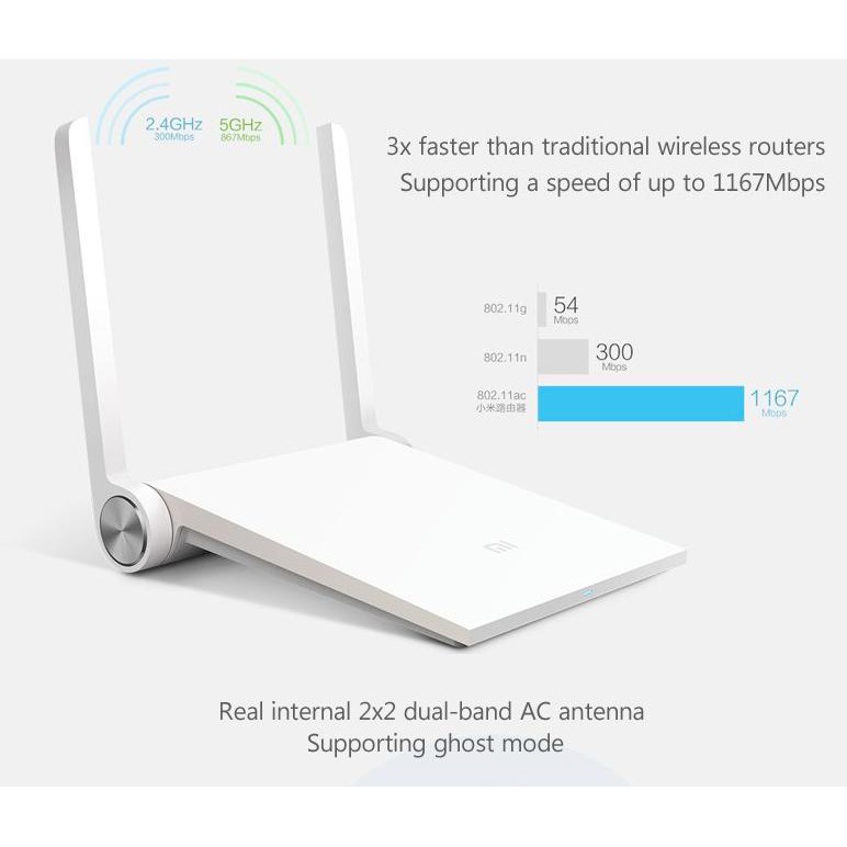 Bộ phát wifi router wifi Xiaomi Gen 3 Tiếng Việt  chuẩn AC1200 gigabit 4 anten | BigBuy360 - bigbuy360.vn