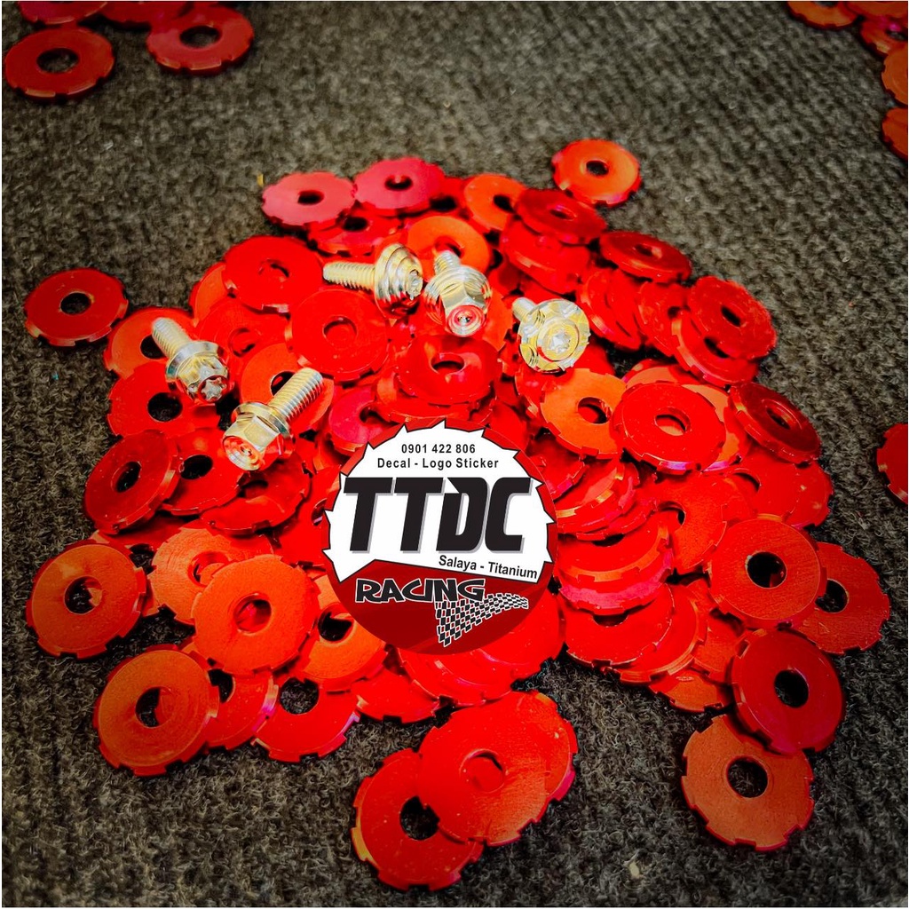 Lông đền nhôm mẫu bánh răng mới nhất 2022 đủ size 6li/8li/10li/12li gắn mọi vị trí 🇻🇳