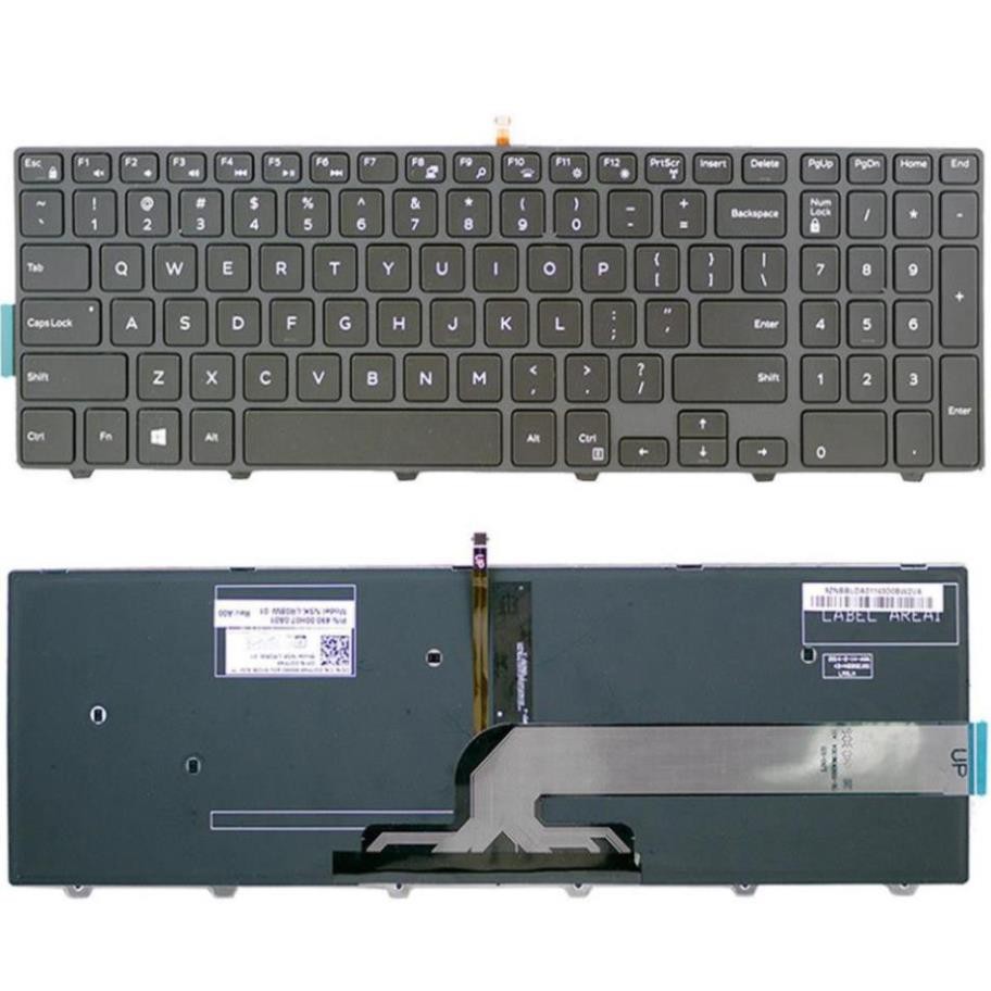 Bàn phím laptop Dell Inspiron 15-3000 - 3541 3542 3558 5542 5543 5545 5547 5548 5559 5555 5557 5558  có tích hợp đèn led