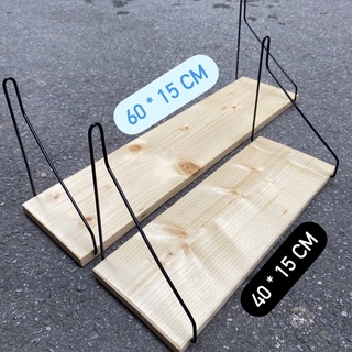 Kệ gỗ thông treo tường trang trí Hàn Quốc, gỗ thông nguyên miếng Newzealand, móc sắt treo sơn tĩnh điện