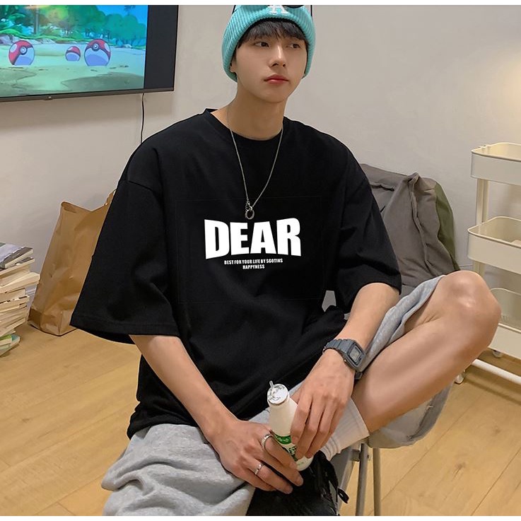 Áo thun tay lỡ Dear unisex, áo phông oversize form rộng phong cách cực chất | BigBuy360 - bigbuy360.vn