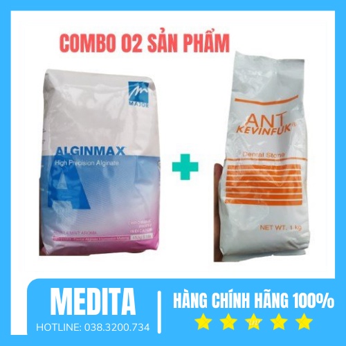 Combo bột lấy dấu và thạch cao đúc tượng chân/ tay, Hàng nhập khẩu an toàn