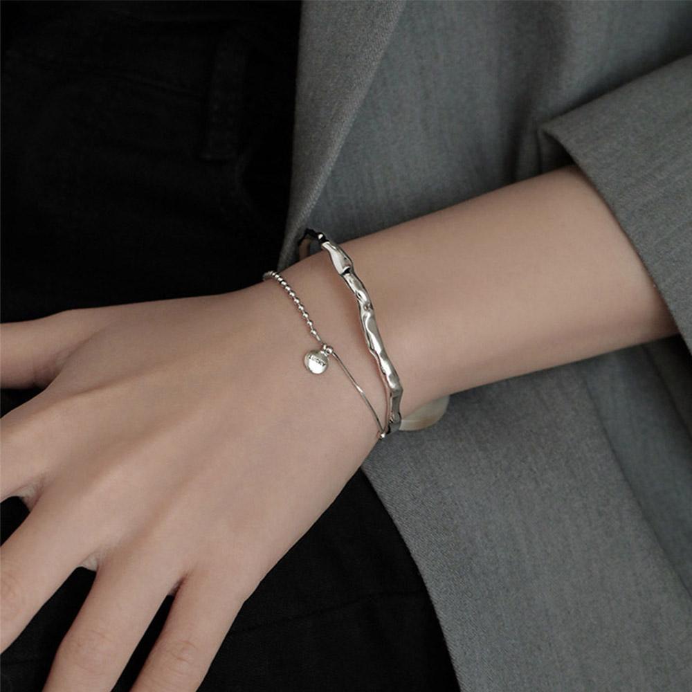 Vòng Tay May Mắn Khắc Chữ Đơn Giản Tùy Chỉnh Thời Trang Cho Nữ