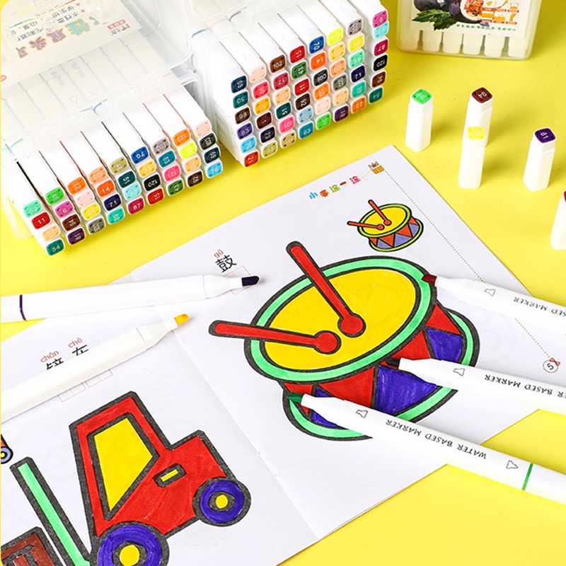 Bộ Bút Đánh Dấu Hai Đầu 12 Màu Graffiti Nghệ Thuật