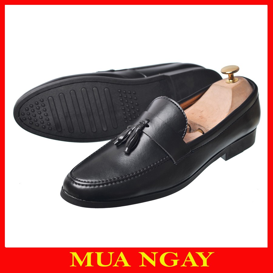 Giày Lười Nam Hàn Quốc Bateno Chuông Đen DR02