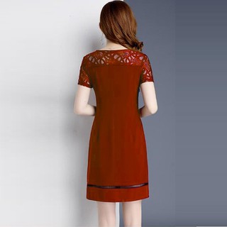 Đầm Suông Nữ Phối Ren Thanh Lịch