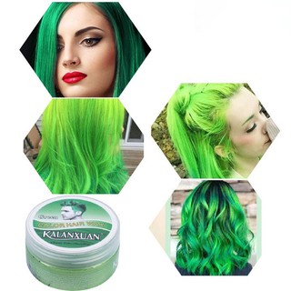 Sáp Vuốt Nhuộm Tóc Màu Xanh Lá Cây KALANXUAN 100ml Chính Hãng Đổi Màu Tạm Thời