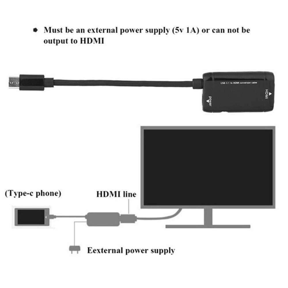 USB-C Type C to HDMI Adapter USB 3.1 Cable For MHL Android Phone Tablet LOT vn