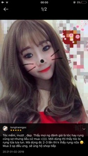 Tóc giả xoăn lửng tặng lược + lưới