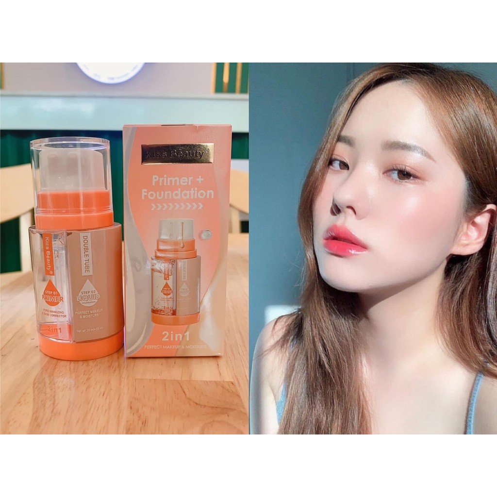 Kem lót + kem nền 2 trong 1 của kissbeauty dưỡng ẩm căng bóng | BigBuy360 - bigbuy360.vn