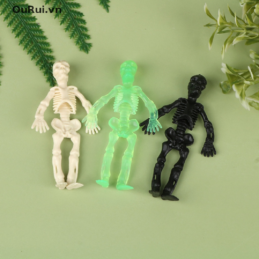 Bộ 5 Món Đồ Chơi Đầu Lâu Zombie Bằng PVC Trang Trí Tiệc Halloween