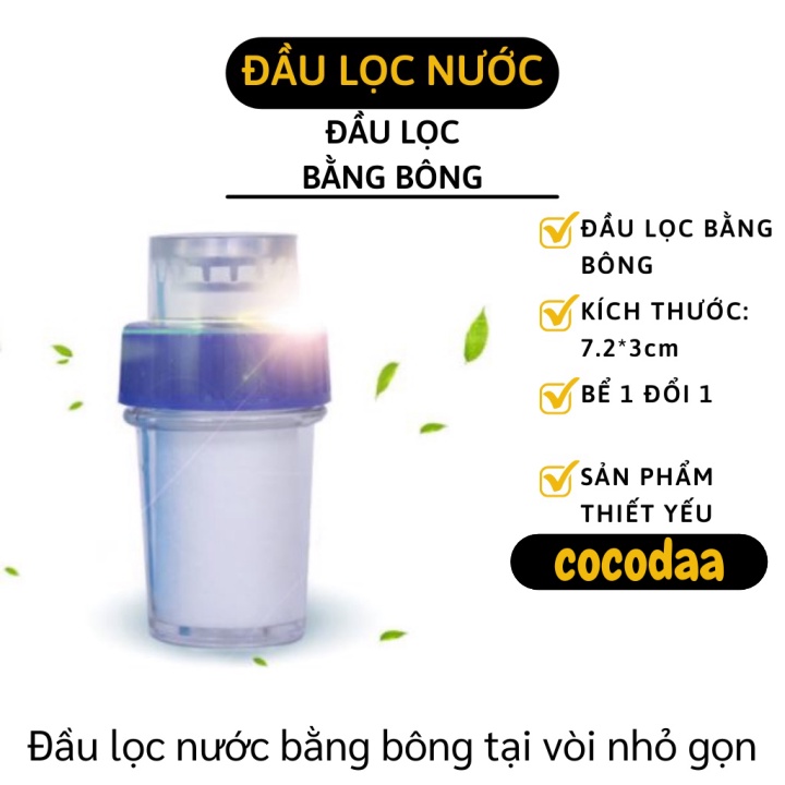 Thiết Bị Lọc Nước Sạch Tại Vòi - Đầu Lọc Nước Bằng Bông Tại Vòi, Nhỏ gọn, Tiện Lợi 7417 [FREESHIP]