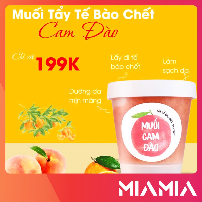 Tẩy Tế Bào Muối Cam Đào Onaya chính hãng - Tẩy tế bào chết dưỡng ẩm da mịn màng