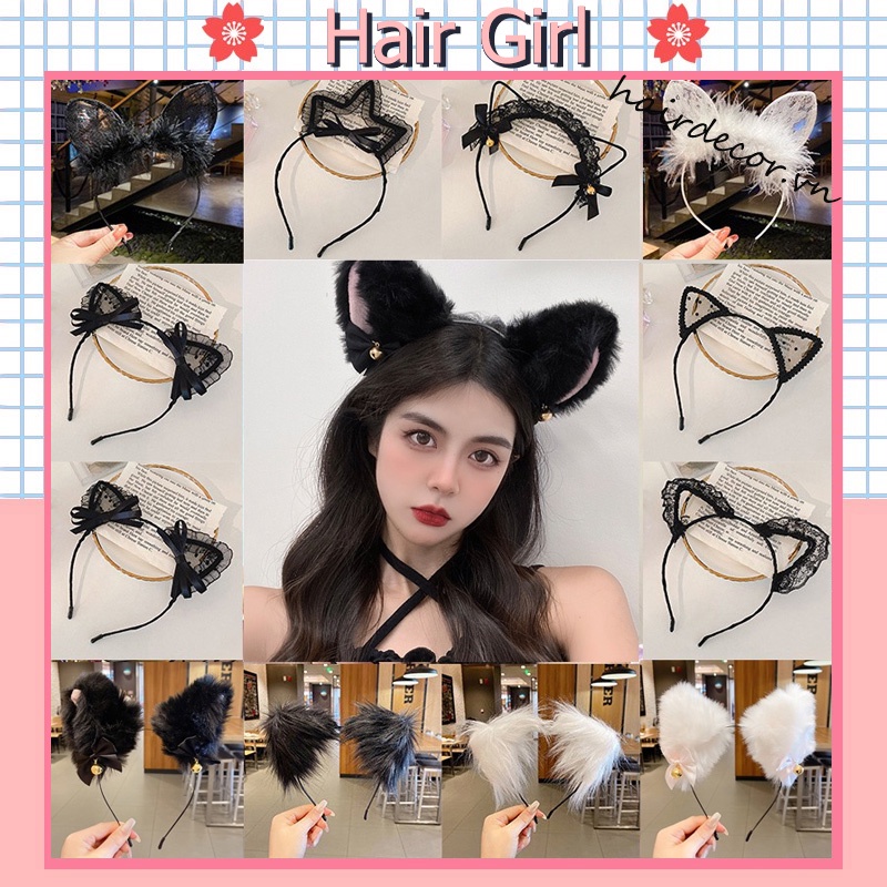 Băng Đô Hình Tai Mèo Dễ Thương Phong Cách Hàn Quốc