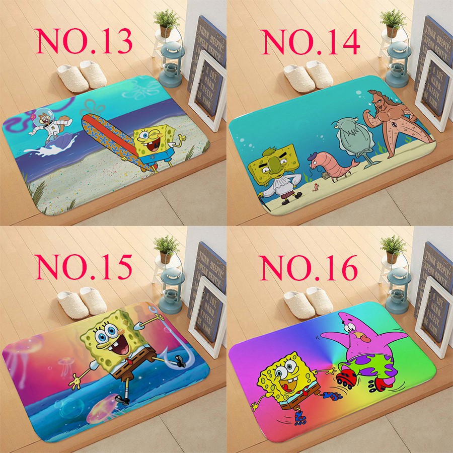 Tấm trải sàn chống trơn trượt họa tiết bọt biển SpongeBob độc đáo xinh xắn