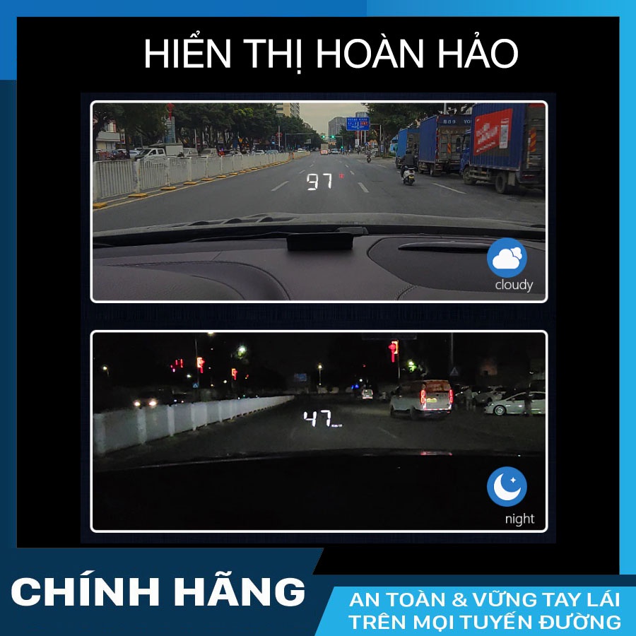 BỘ HIỂN THỊ TỐC ĐỘ HUD A100s Plus dành cho xe hơi New 2023