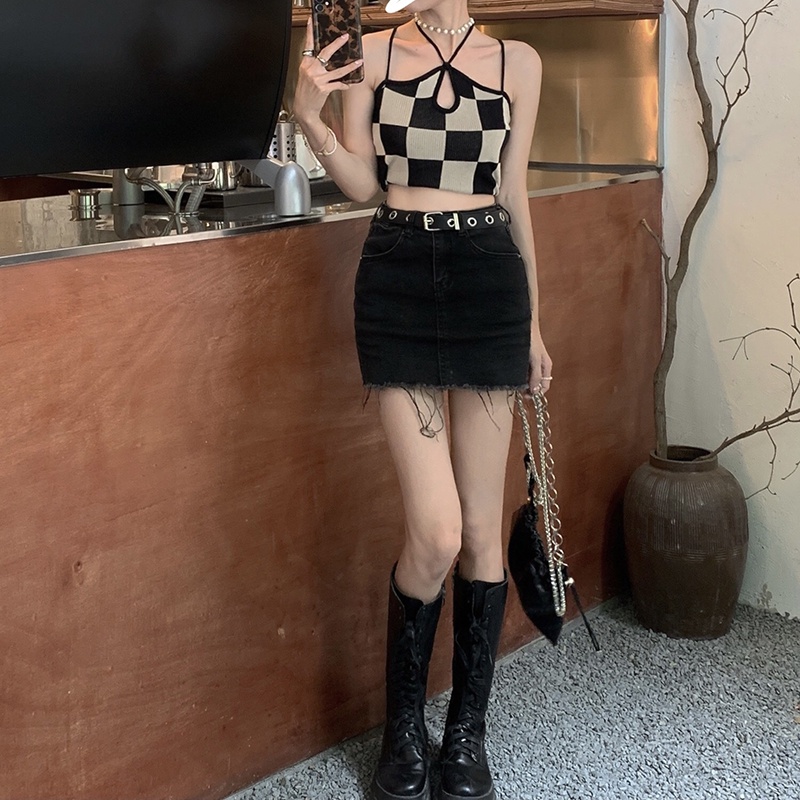 đầm họa tiết kẻ caro hợp thời trang trẻ trung cho nữ