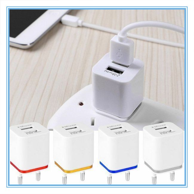 Củ sạc nhanh cổng USB kép 1A 2A 5V thích hợp cho Android/ Galaxy/ iPhone