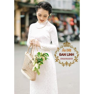 (A461-A561) Áo dài gấm trẻ trung, quý phái - 2 màu trắng và đỏ -- Áo Dài Đan Linh