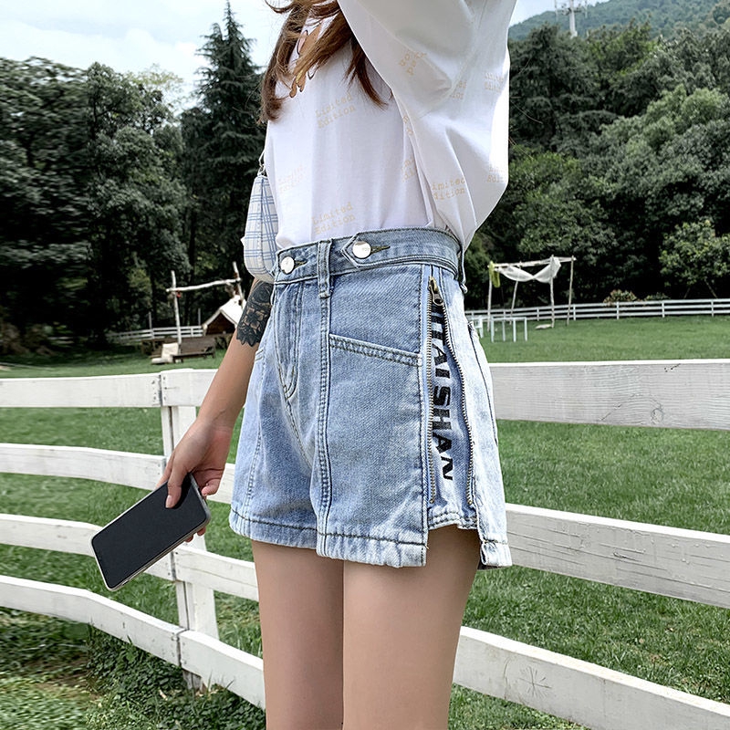 Quần Short Nữ Jeans Denim Lưng Cao Thời Trang Hàn