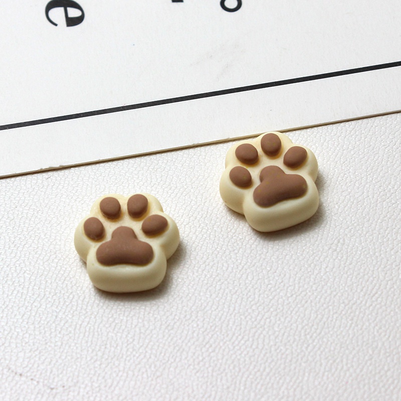 Set 10 Phụ Kiện Trang Trí Móng Vuốt Mèo Hoạt Hình 3D Bằng Nhựa Resin DIY