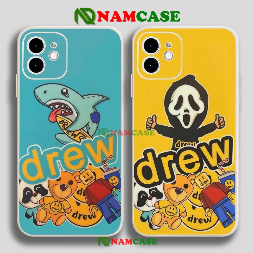 Ốp lưng iPhone Drew cạnh viền vuông silicon mềm dẻo cho iphone 6/6s/7/8/X/XS/XR/11/12/13 Pro Plus Max cute dễ thương đẹp