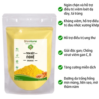 Tinh bột nghệ vàng 200g nguyên chất, hữu cơ ShinHome