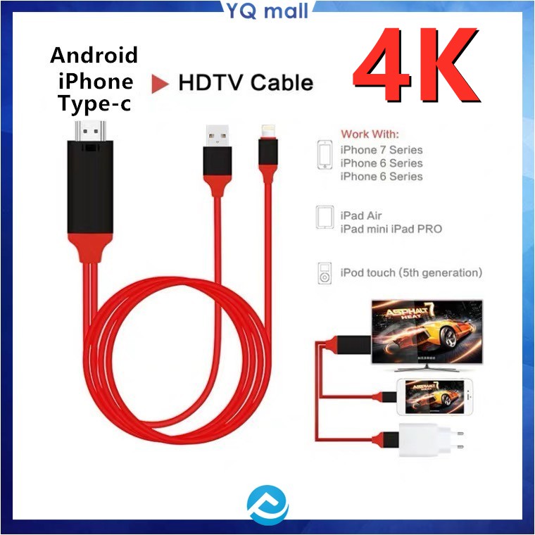 Cáp chuyển đổi Lightning sang HDMI kết nối điện thoại iPhone với tivi / máy chiếu