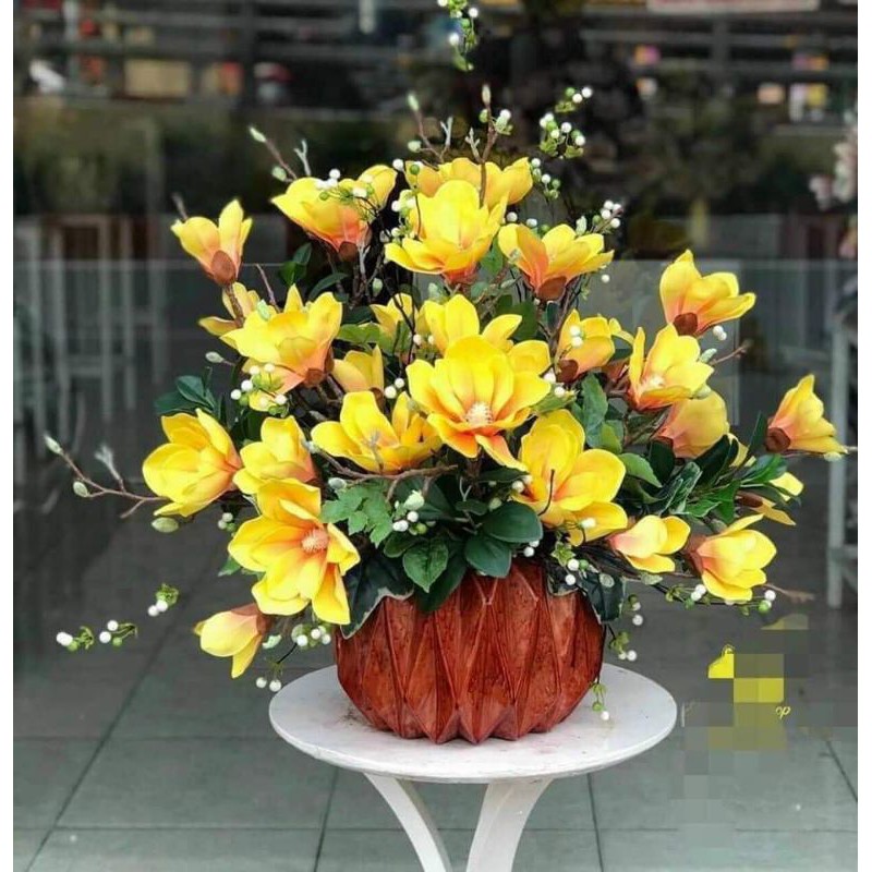 Cành Hoa Mộc Lan Bông To Dài 95cm - Cành hoa giả trang trí lọ hoa, lẵng hoa, decor