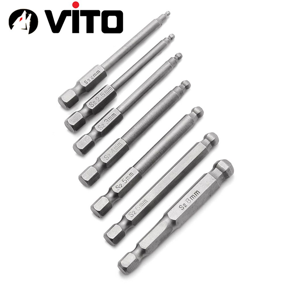 Bộ Vít Đầu Lục Giác Có Bi VITO Chân Lục Giác Thép S2