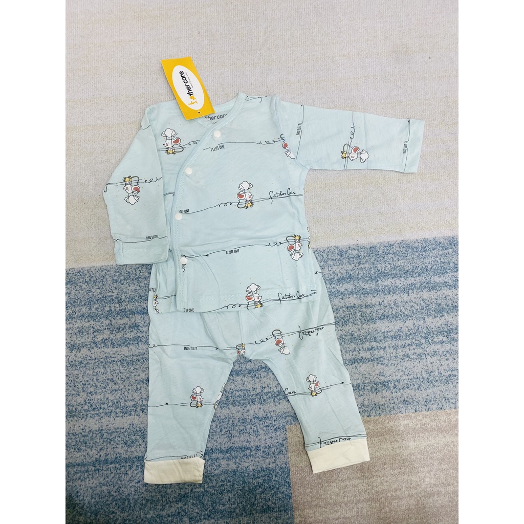 Bộ dài tay sơ sinh họa tiết chuột chất cotton Father Care cho bé