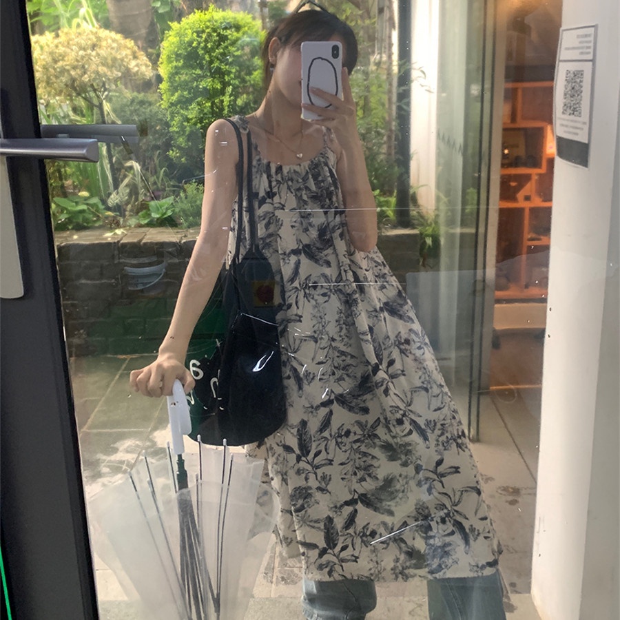 Đầm Maxi Không Tay In Hoa Thời Trang Mùa Hè Dành Cho Nữ