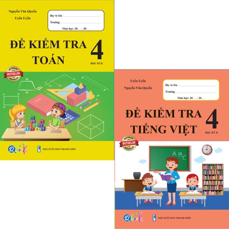 Sách - (Combo 2 cuốn) Đề Kiểm Tra Toán Và Tiếng Việt 4 (Học Kì 2)