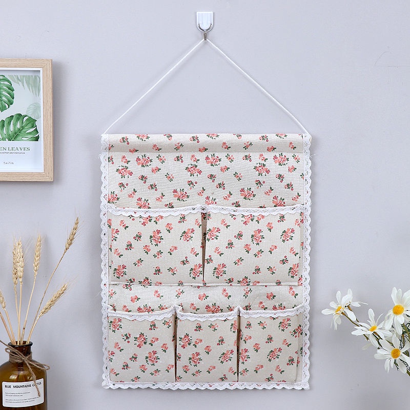 Túi Vải Treo Tường Nhiều Ngăn Đựng Đồ Dùng Tiện Lợi